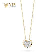 Load image into Gallery viewer, Sunshine Heart Necklace in 18K Gold with Diamonds