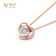 Load image into Gallery viewer, Sunshine Heart Necklace in 18K Gold with Diamonds