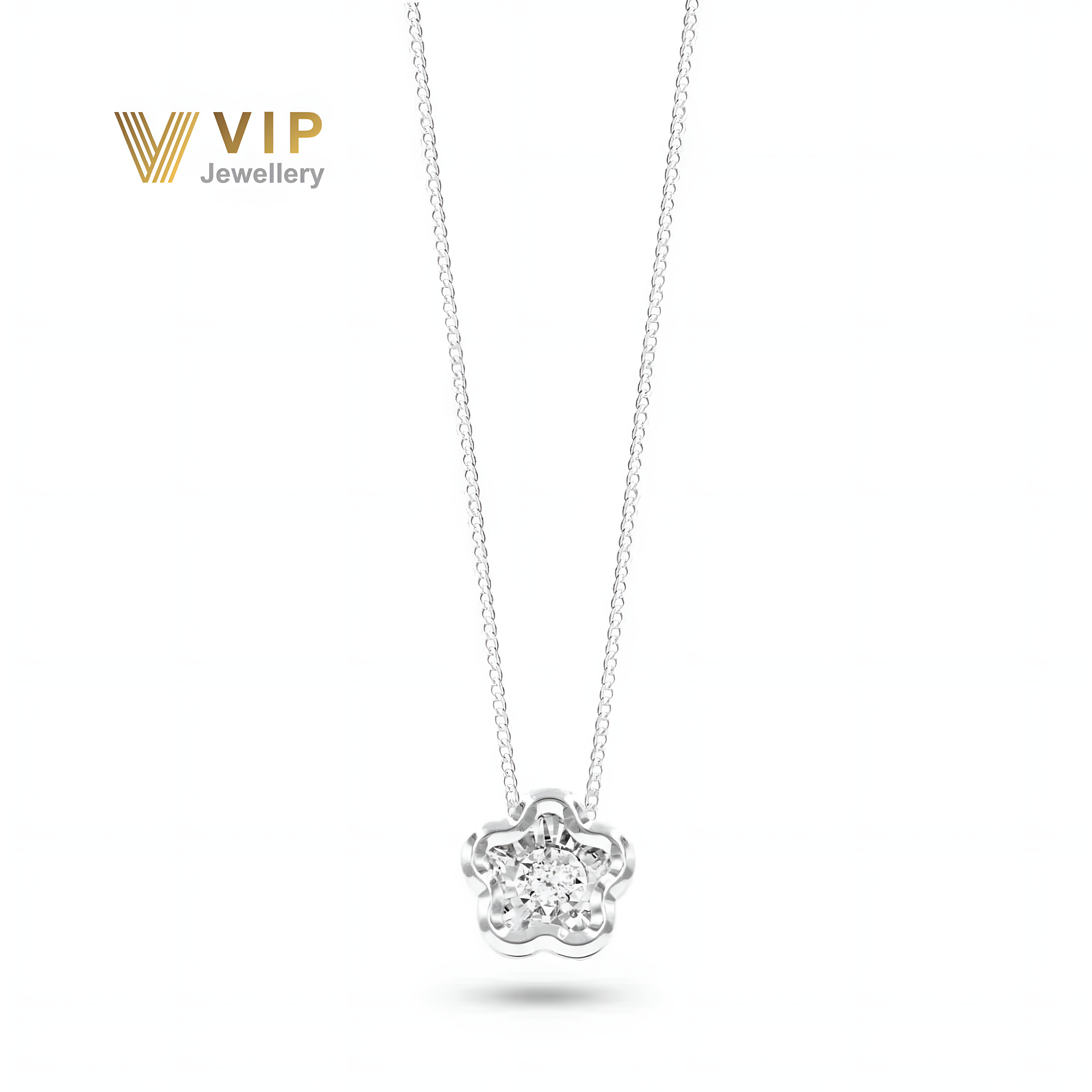 Sunshine Star Necklace with 18K Gold with Diamonds