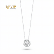 Load image into Gallery viewer, Sunshine Round Necklace in 18K Gold with Diamonds
