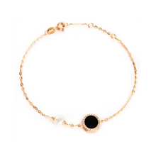 Load image into Gallery viewer, PEARL &amp; DIAMOND JEWELLERY BLACK ONYX STONE BRACELET
