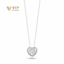 Load image into Gallery viewer, Sunshine Heart Necklace in 18K Gold with Diamonds
