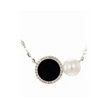 Load image into Gallery viewer, PEARL &amp; DIAMOND JEWELLERY LAPIS STONE NECKLACE
