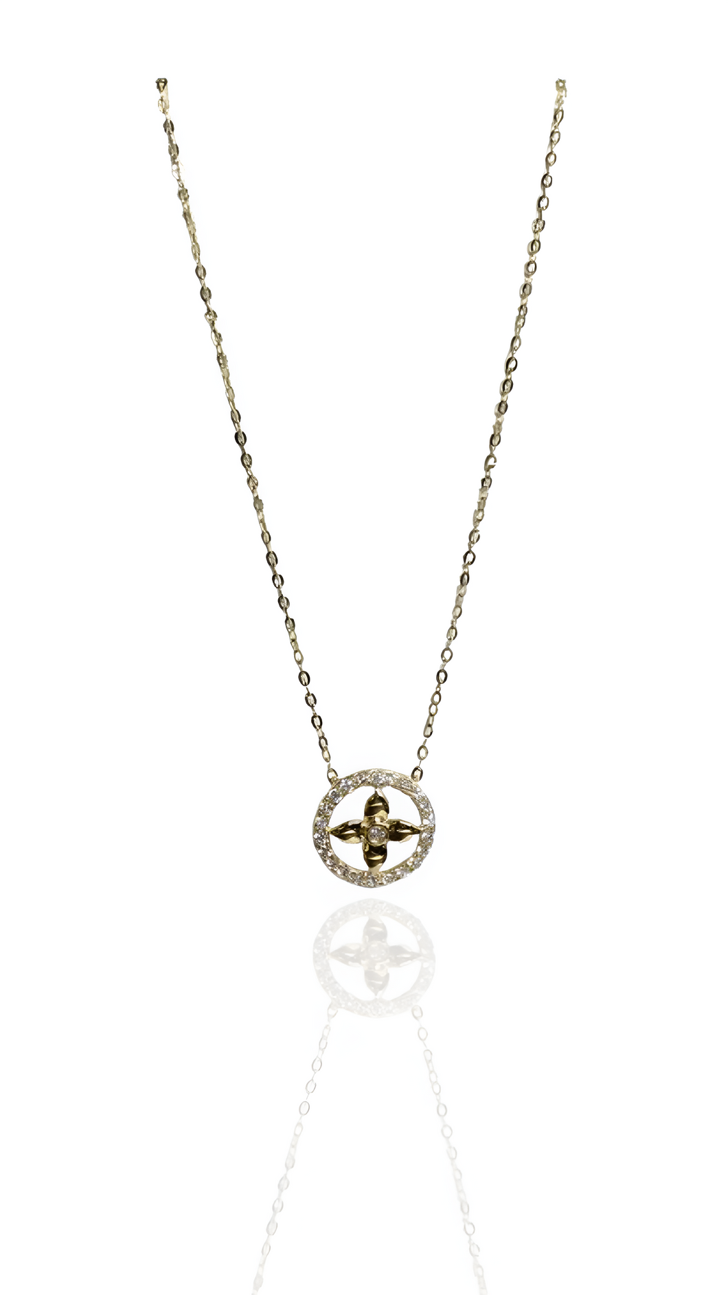 ONE 18K GOLD AND LABGROWN DIAMONDS NECKLACE