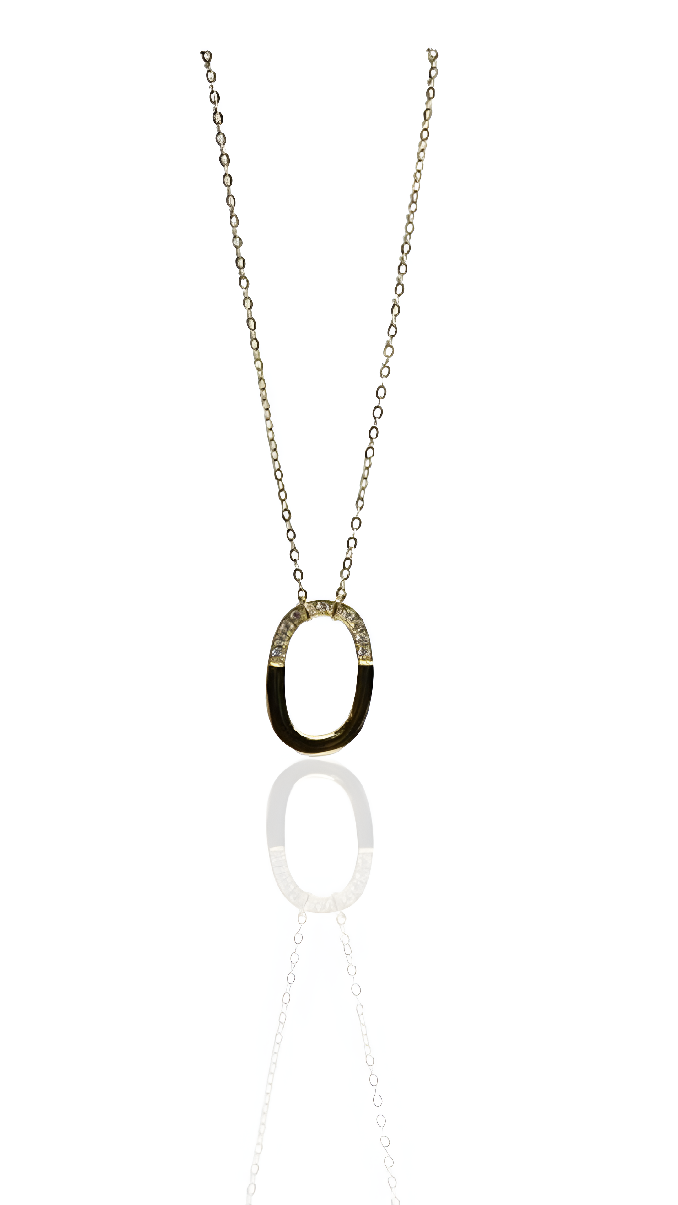 ONE 18K GOLD AND LABGROWN DIAMONDS NECKLACE