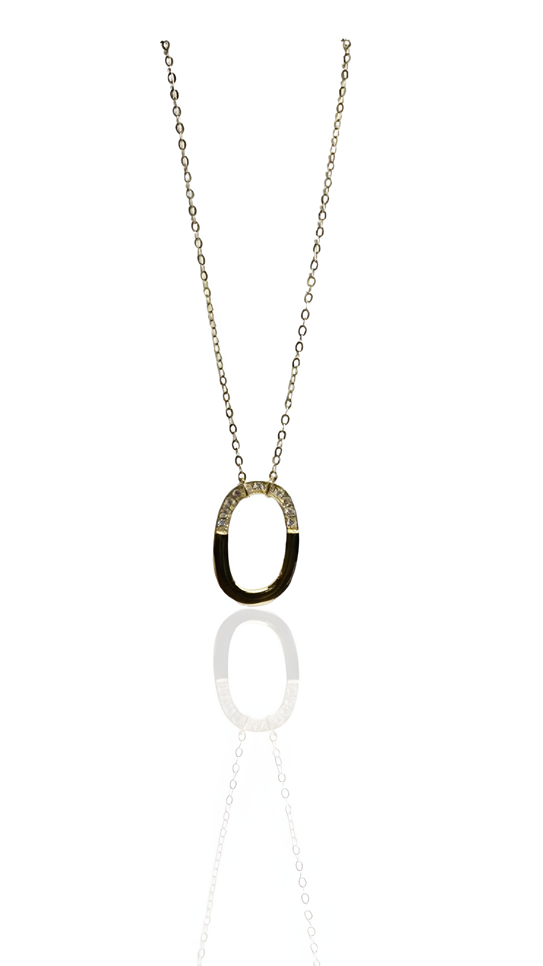 ONE 18K GOLD AND LABGROWN DIAMONDS NECKLACE