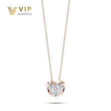 Load image into Gallery viewer, Sunshine Heart Necklace in 18K Gold with Diamonds
