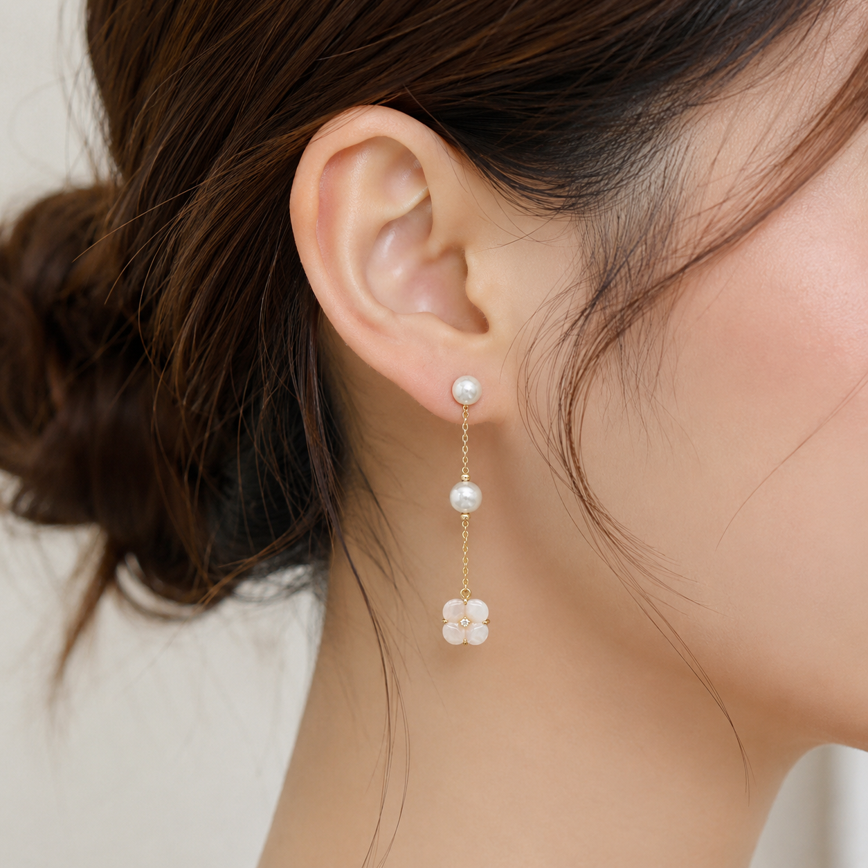 Diamond Pearl Jewellery Earrings