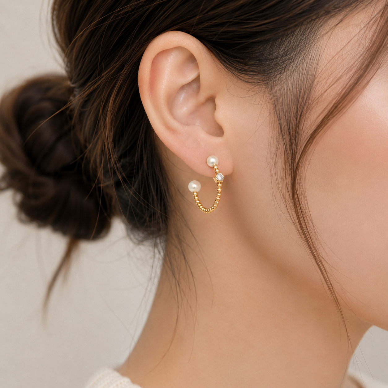 Diamond Pearl Jewellery Earrings