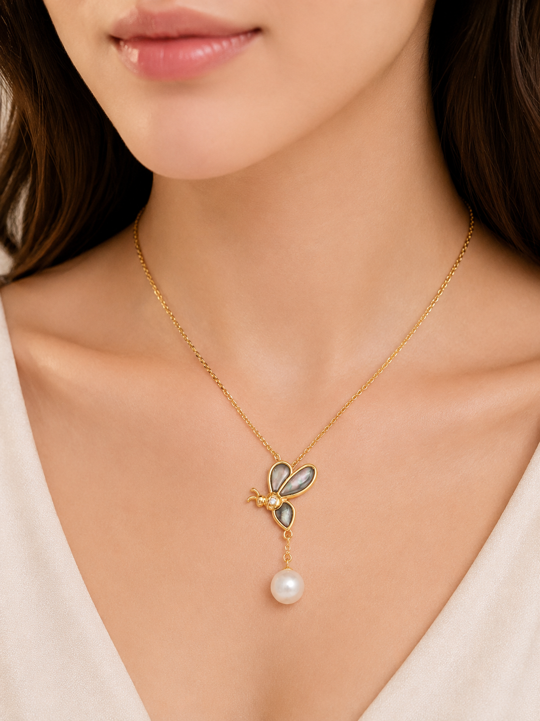 Diamond Pearl Jewellery Necklace
