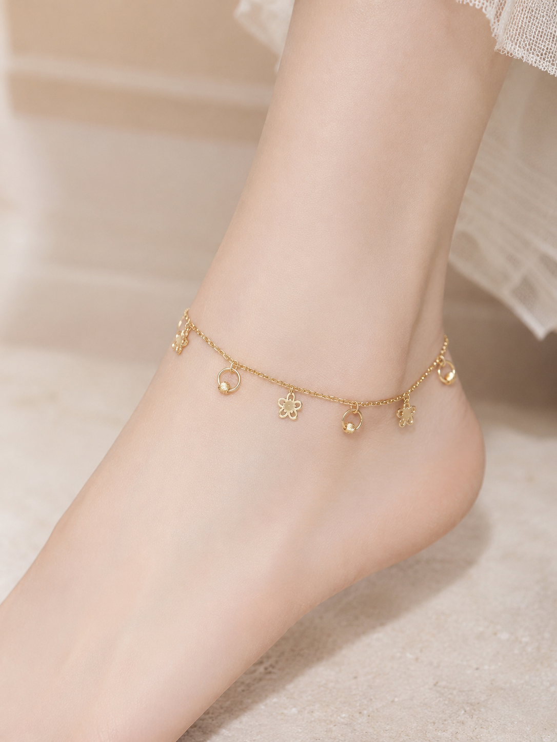 Gold Jewellery Anklet