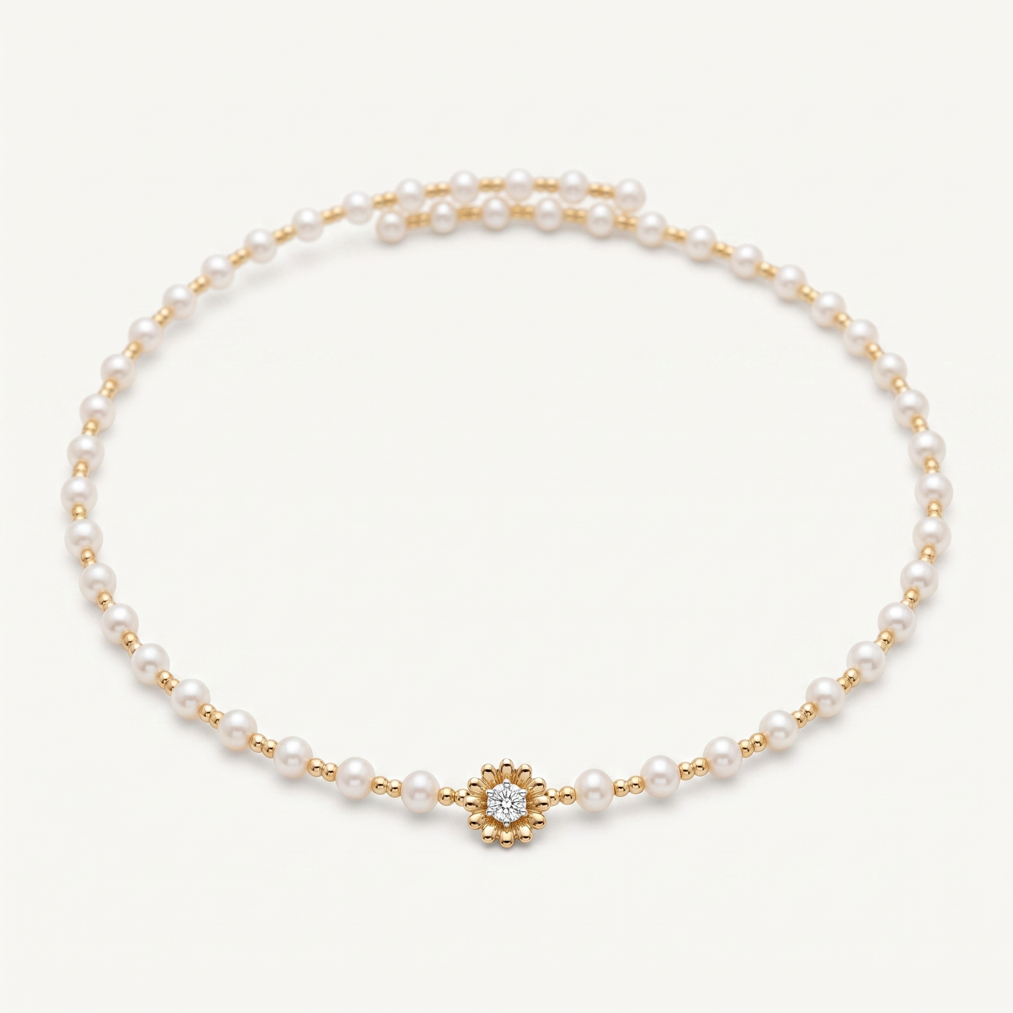 Diamond Pearl Jewellery Necklace Choker