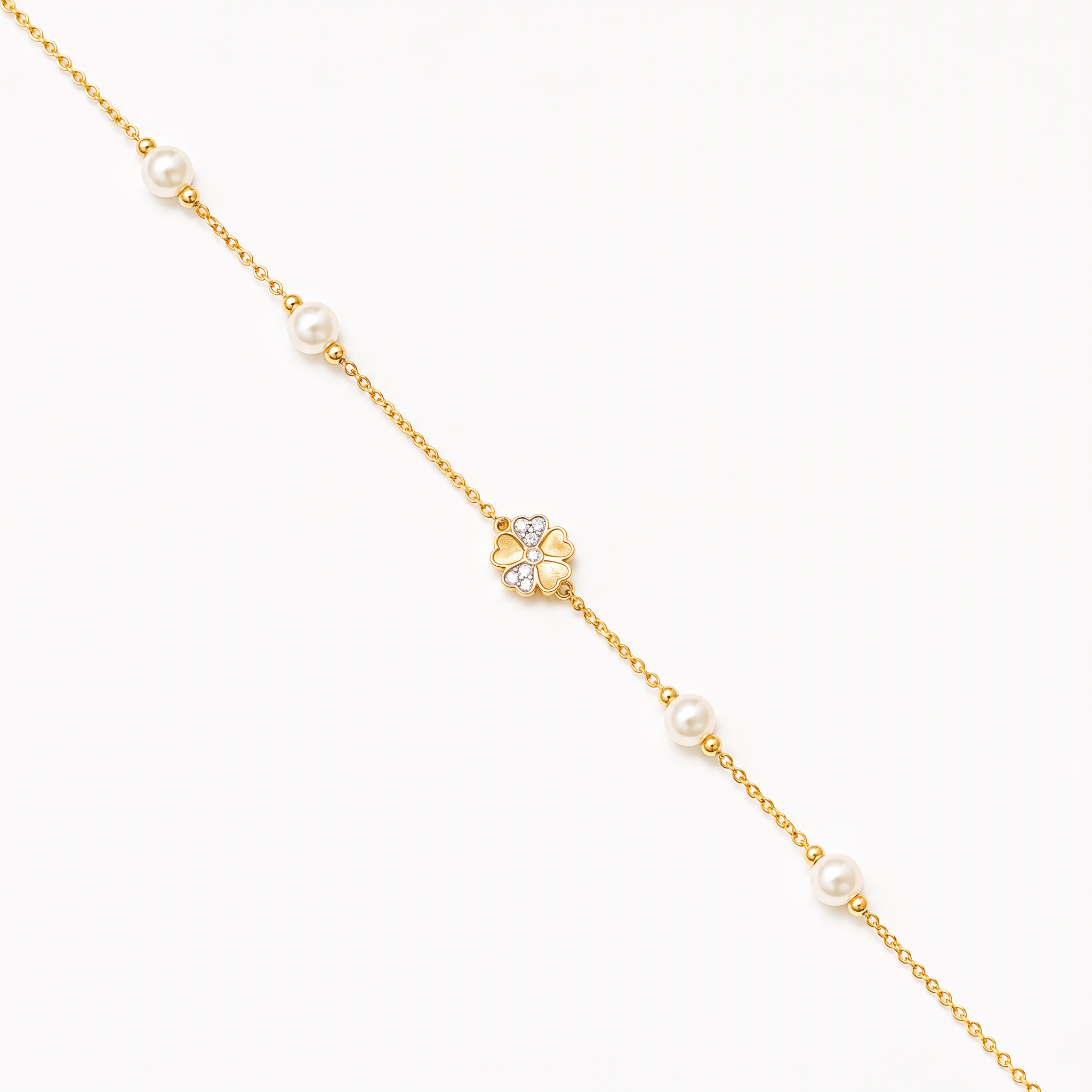 Diamond Pearl Jewellery Bracelet