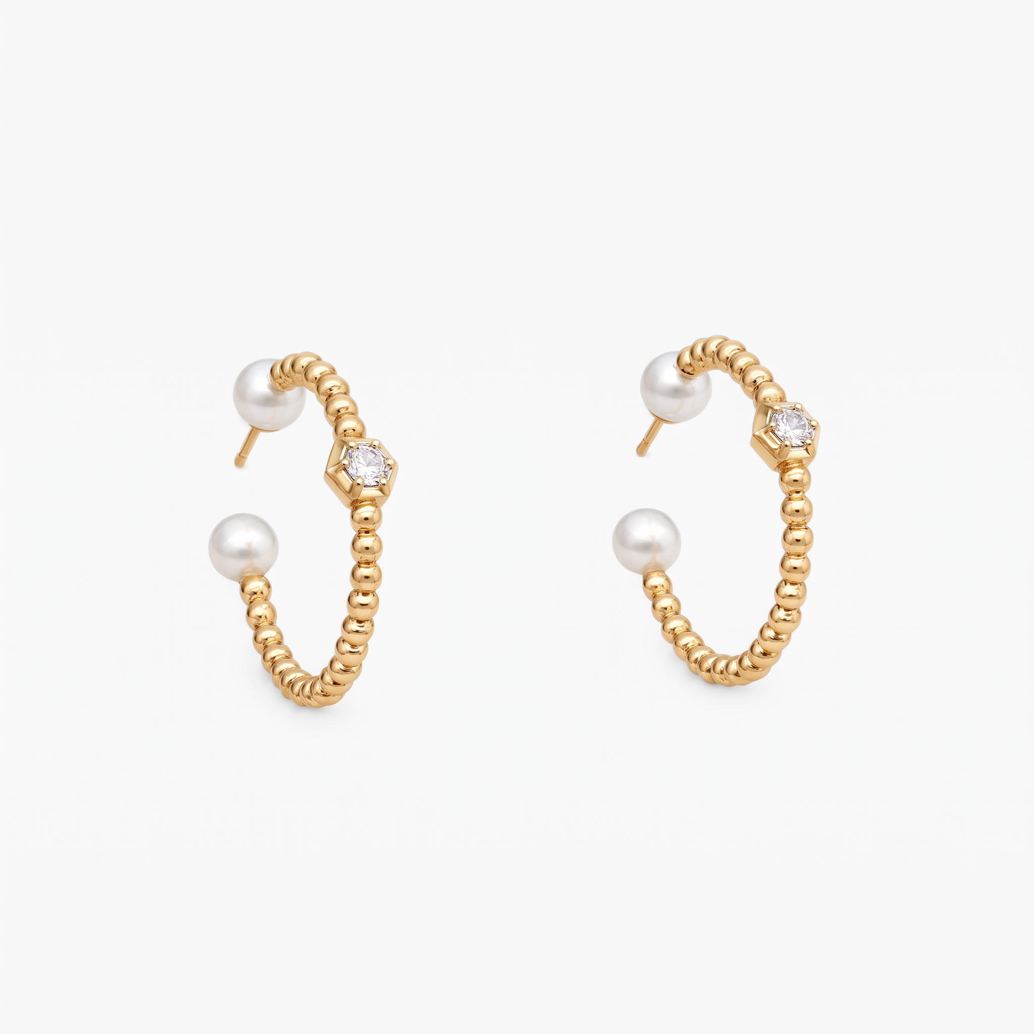 Diamond Pearl Jewellery Earrings