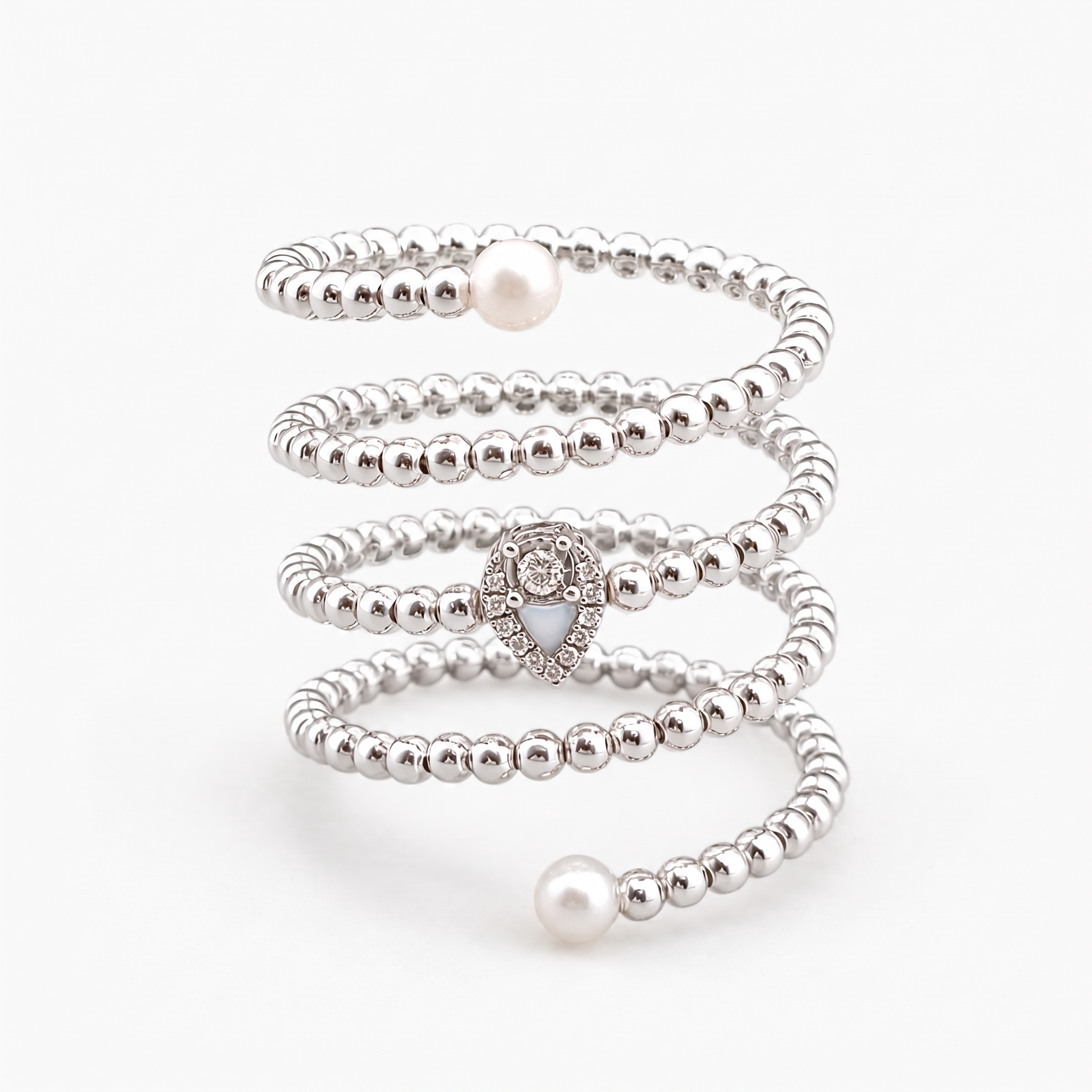 Diamond Pearl Jewellery Ring