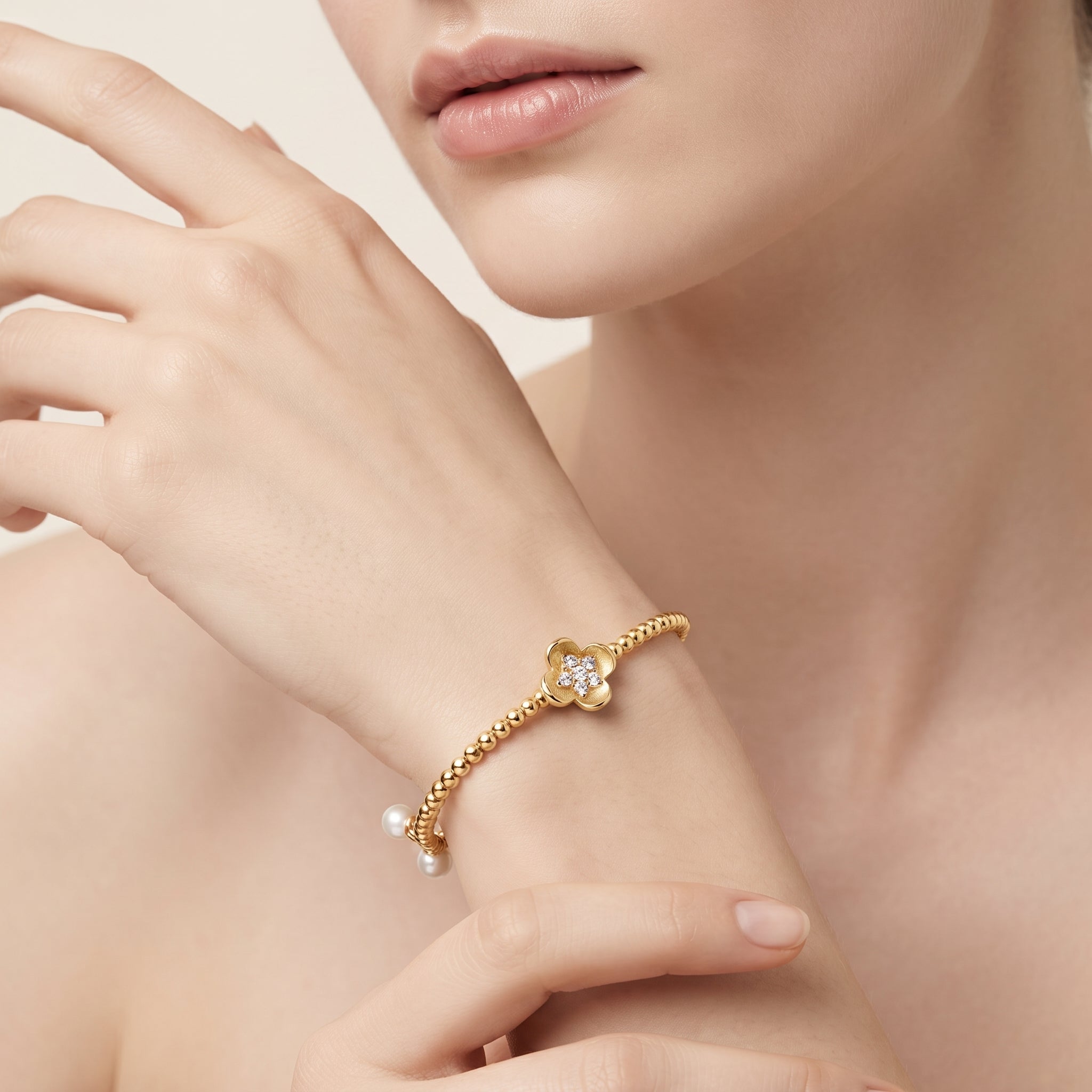 Diamond Pearl Jewellery Bangle