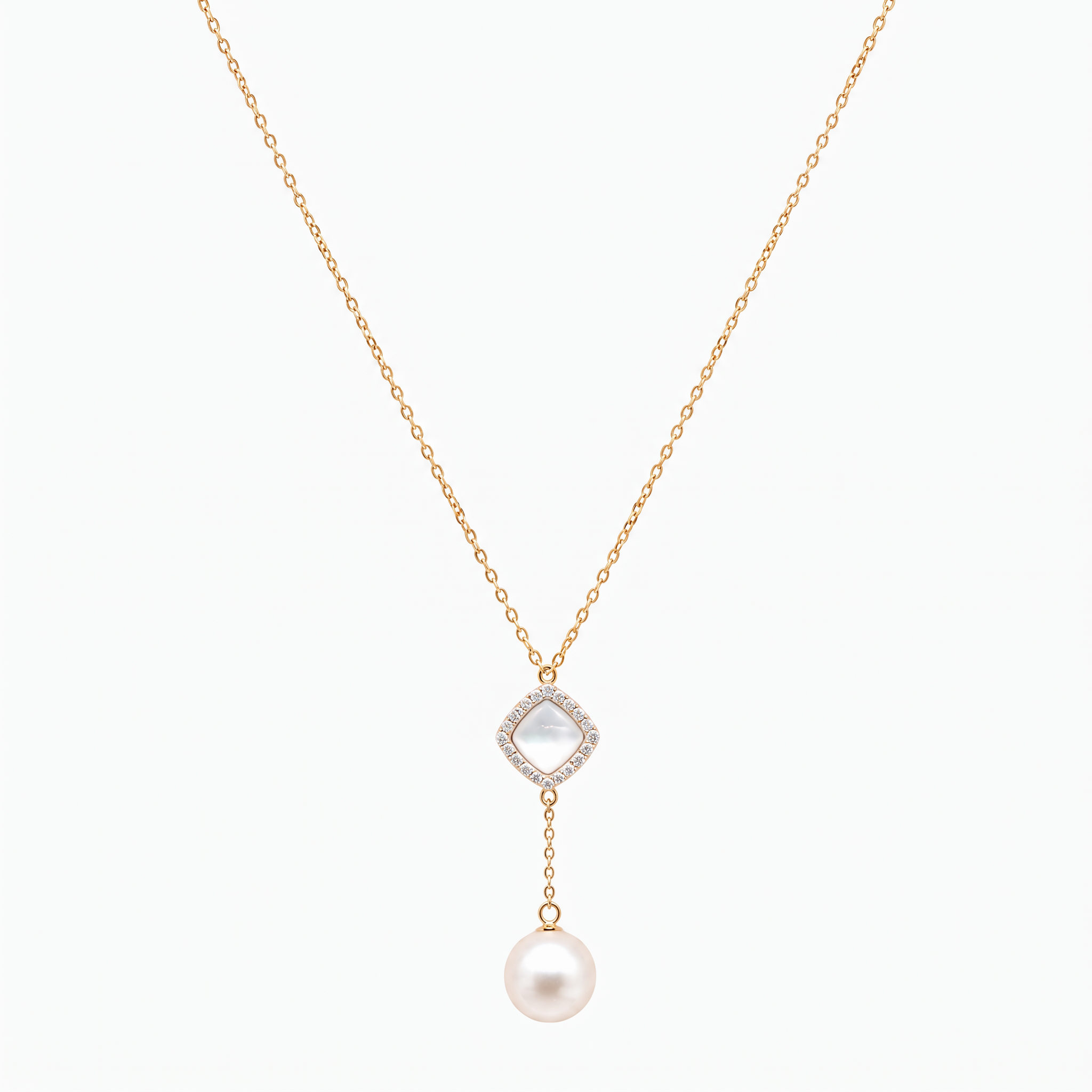 Diamond Pearl Jewellery Necklace