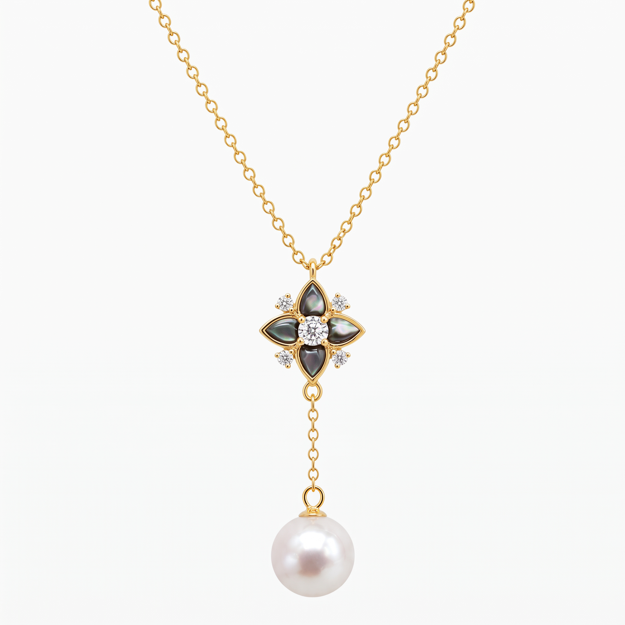 Diamond Pearl Jewellery Necklace