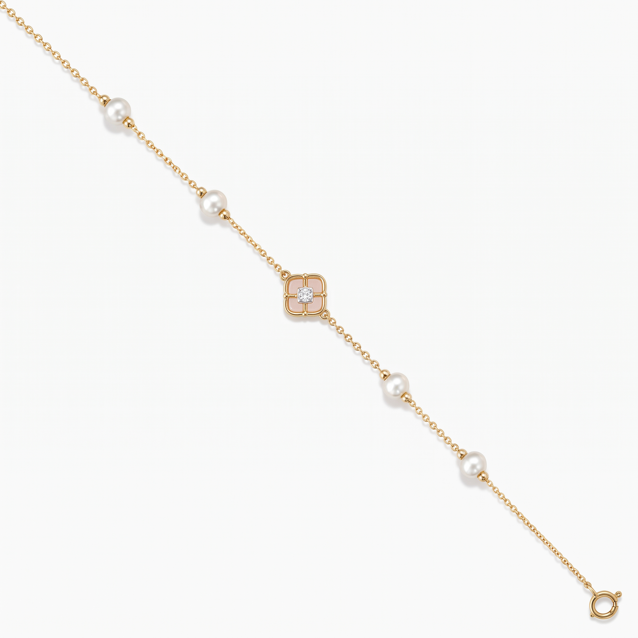 Diamond Pearl Jewellery Bracelet