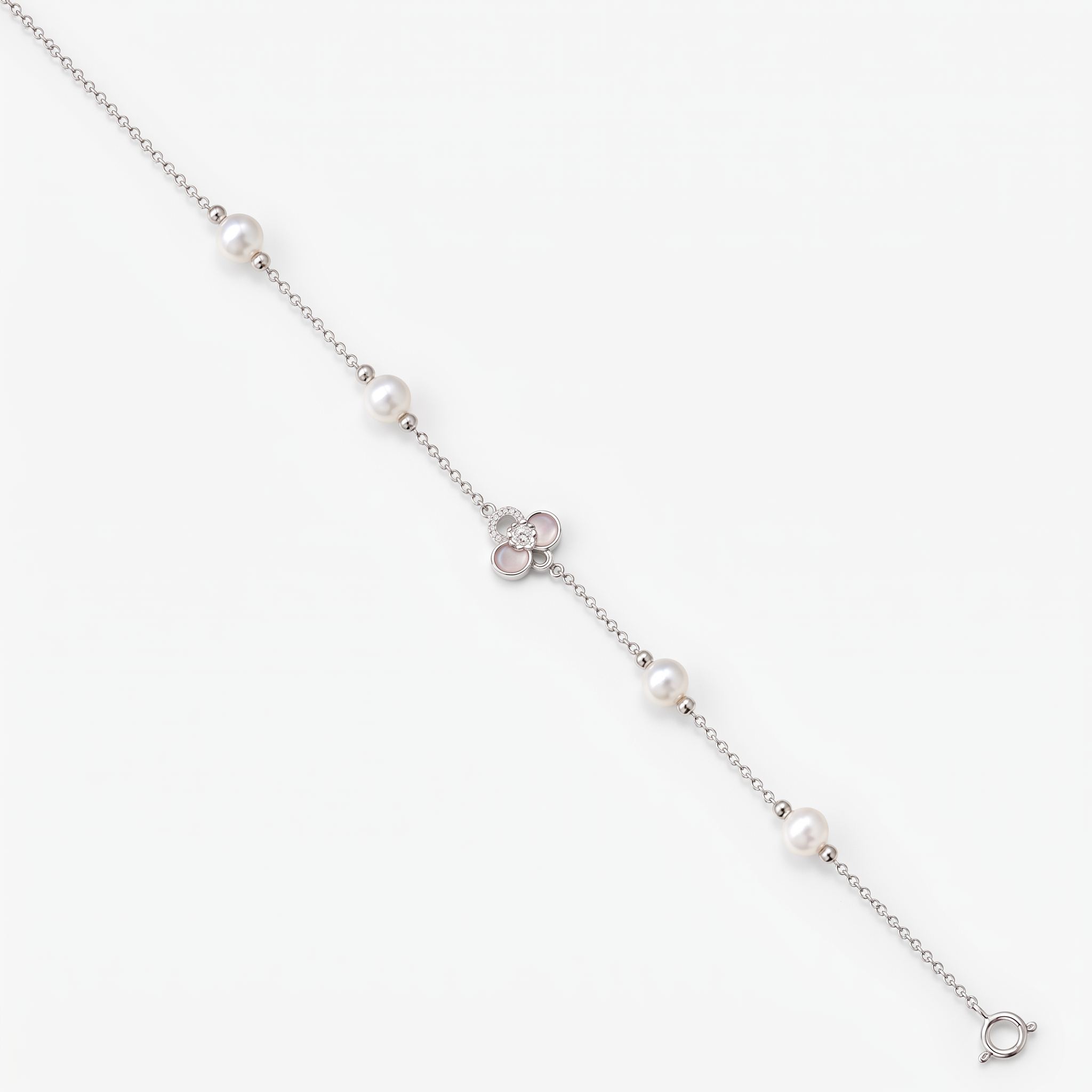 Diamond Pearl Jewellery Bracelet