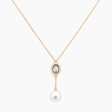 تحميل الصورة إلى عارض المعرض، Diamond Pearl Jewellery Necklace

