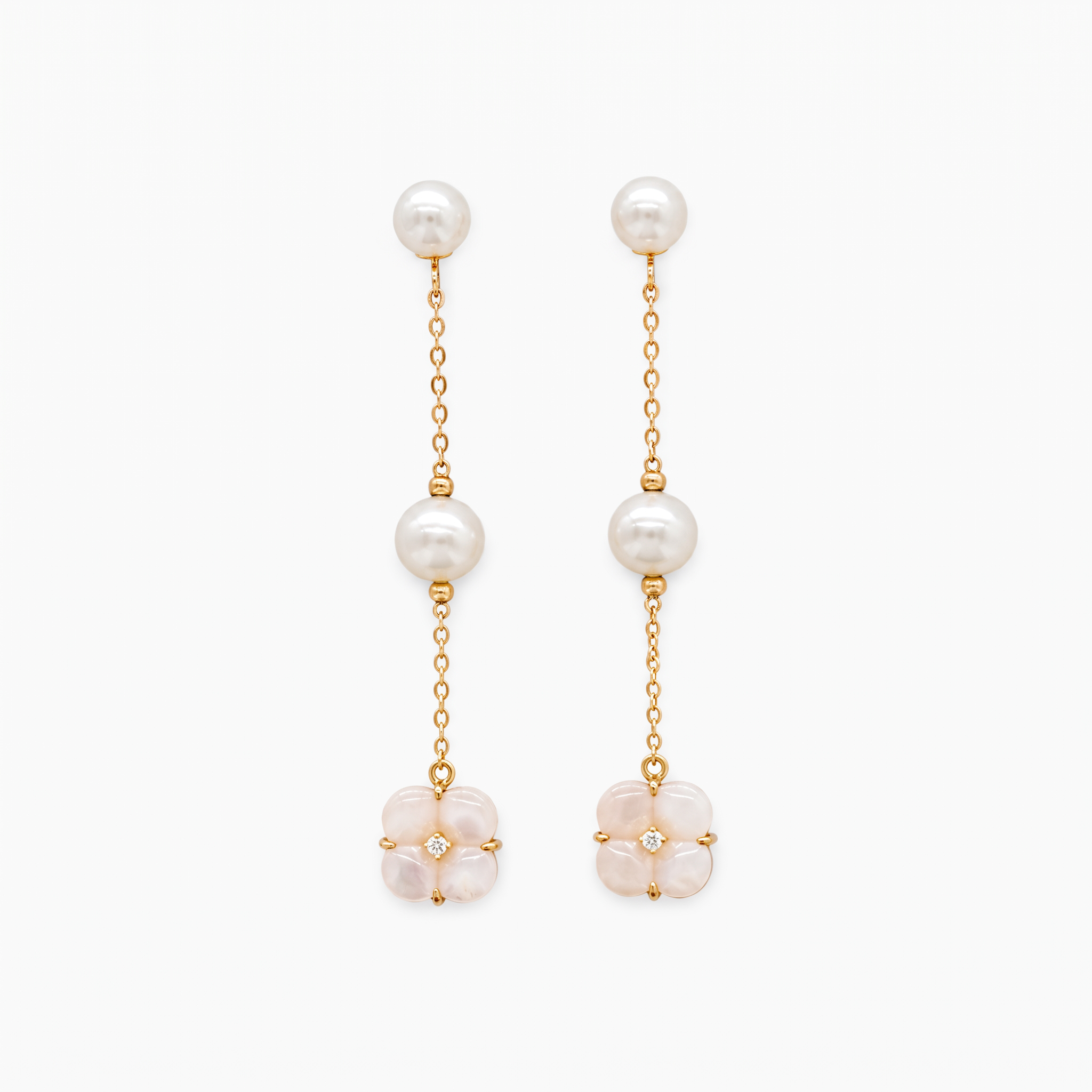 Diamond Pearl Jewellery Earrings