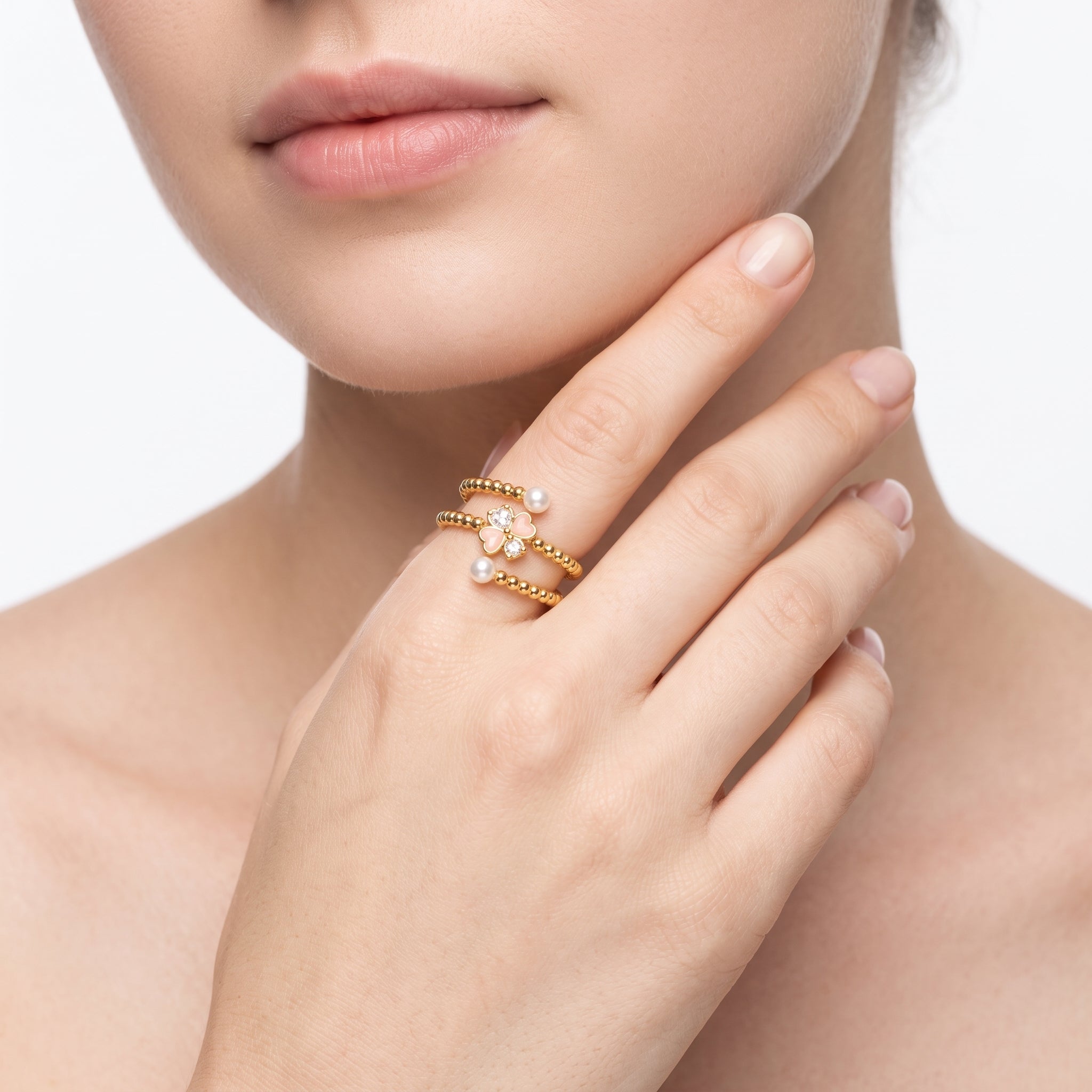 Diamond Pearl Jewellery Ring