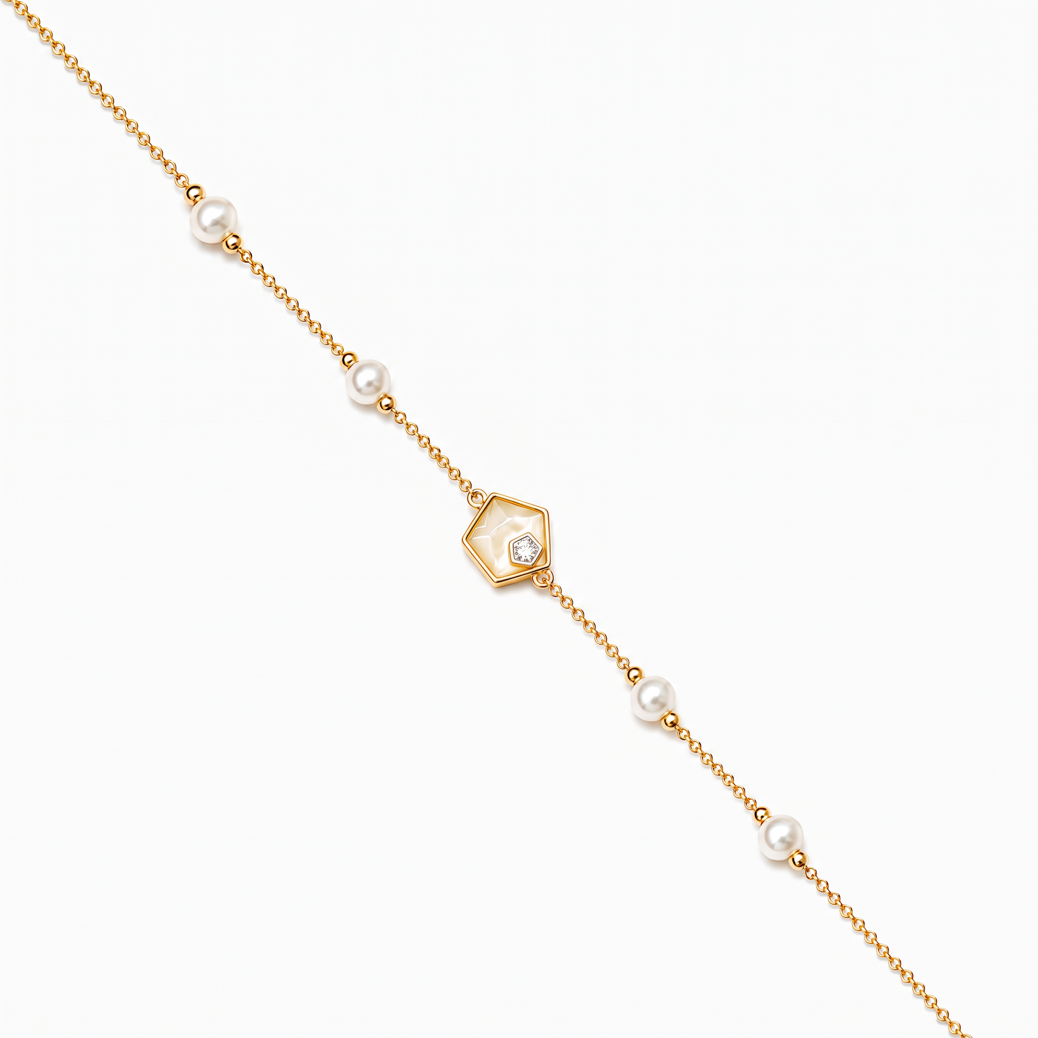 Diamond Pearl Jewellery Bracelet