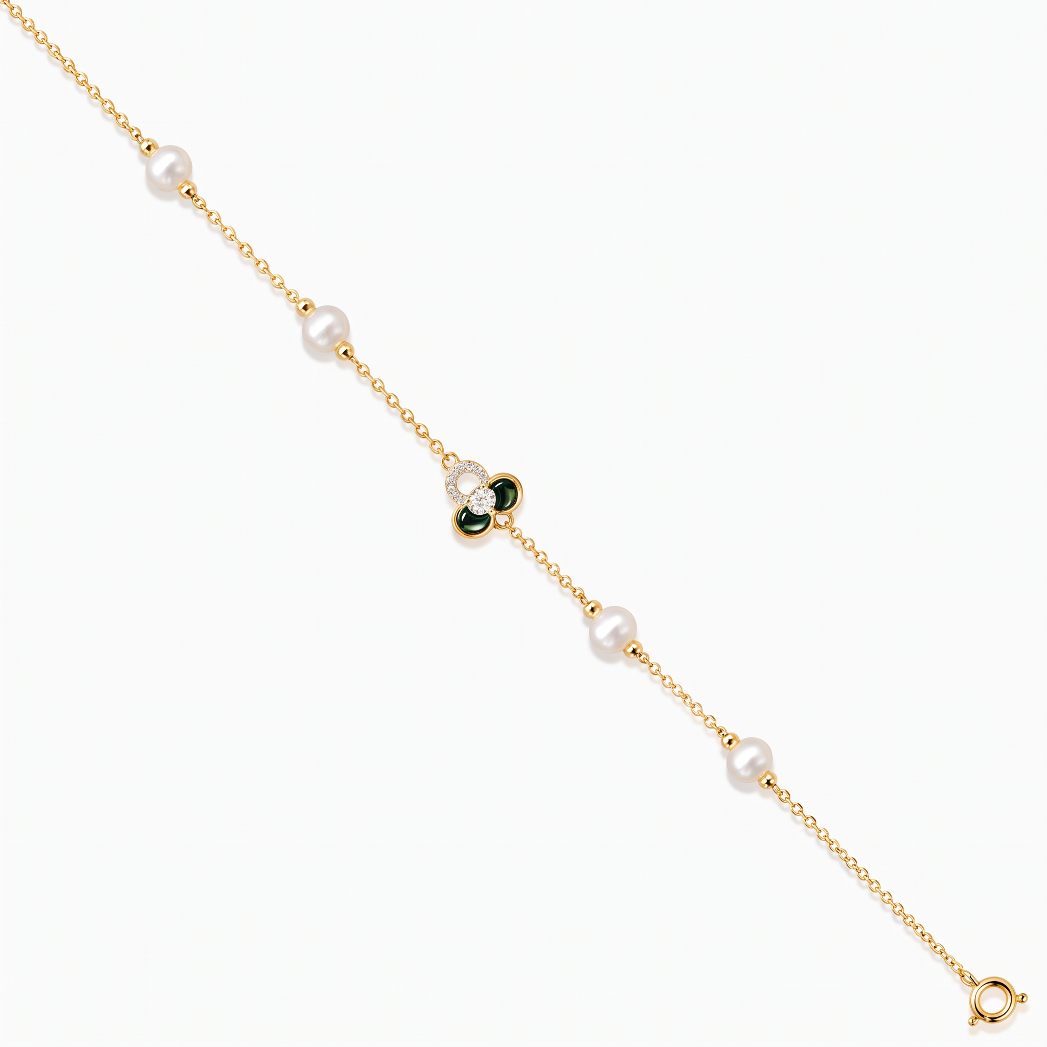 Diamond Pearl Jewellery Bracelet
