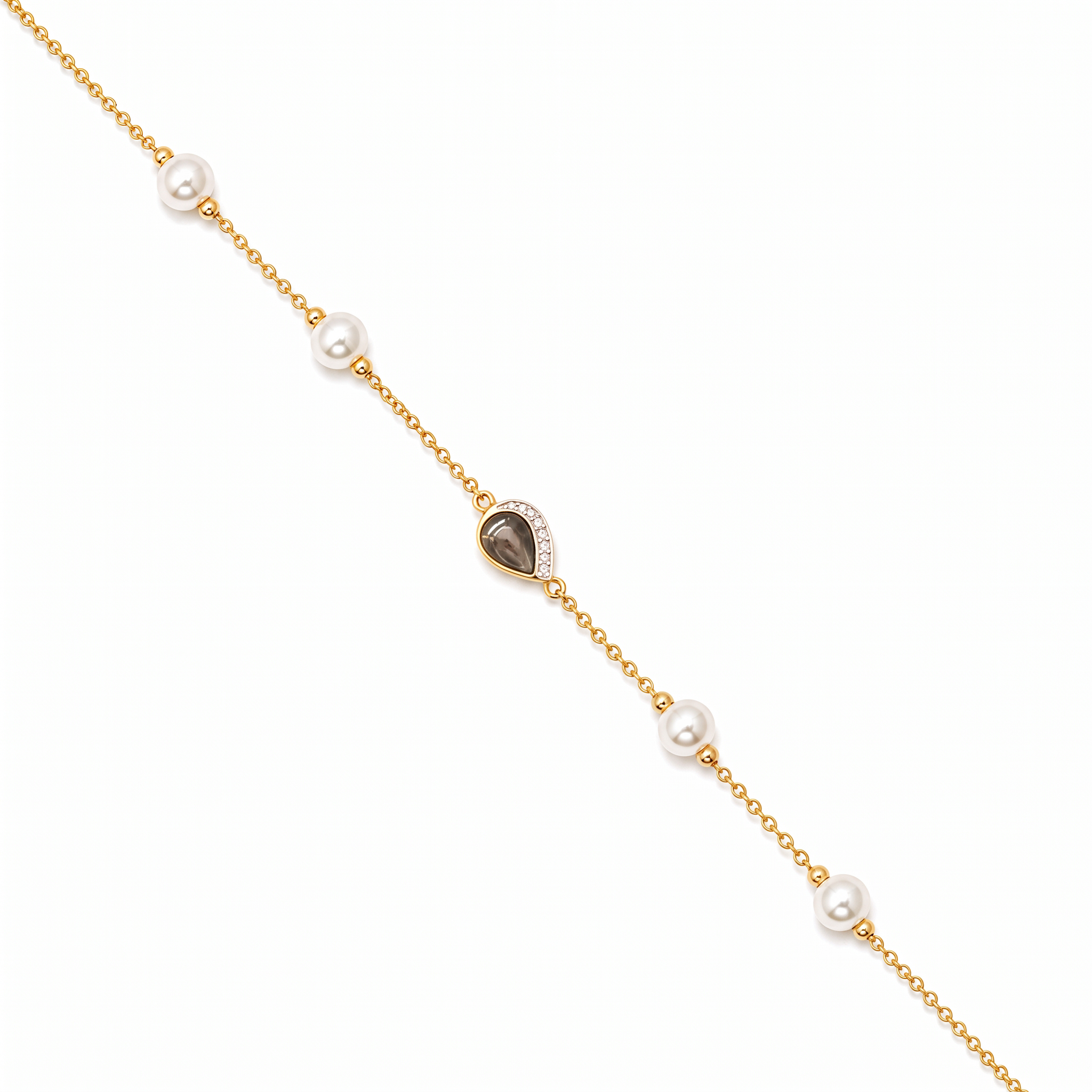 Diamond Pearl Jewellery Bracelet