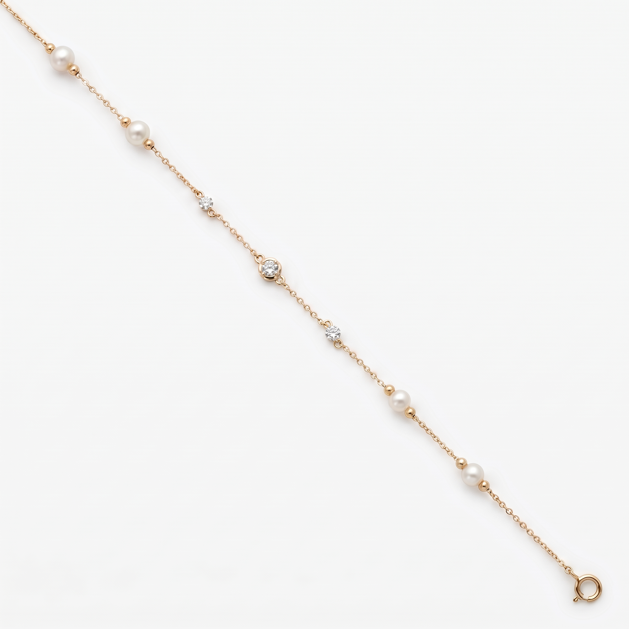 Diamond Pearl Jewellery Bracelet