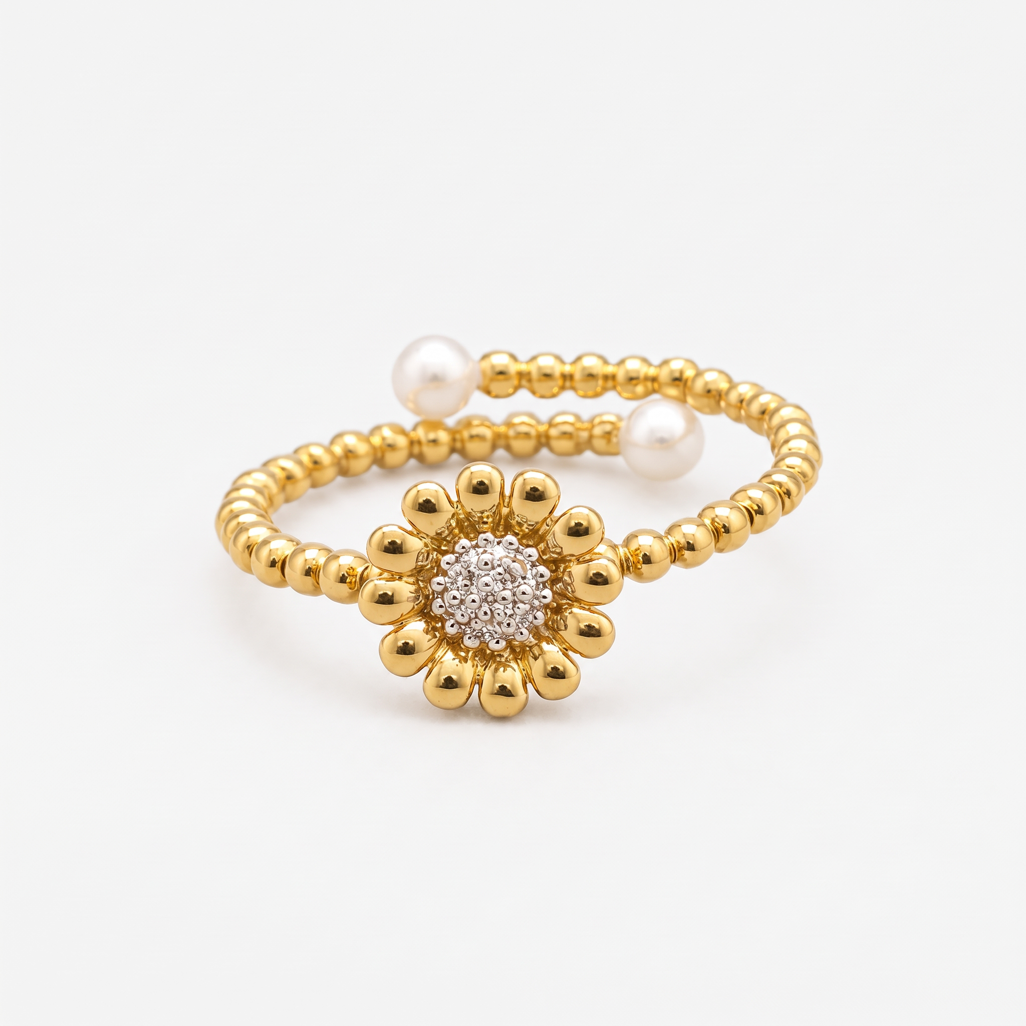 Diamond Pearl Jewellery Ring