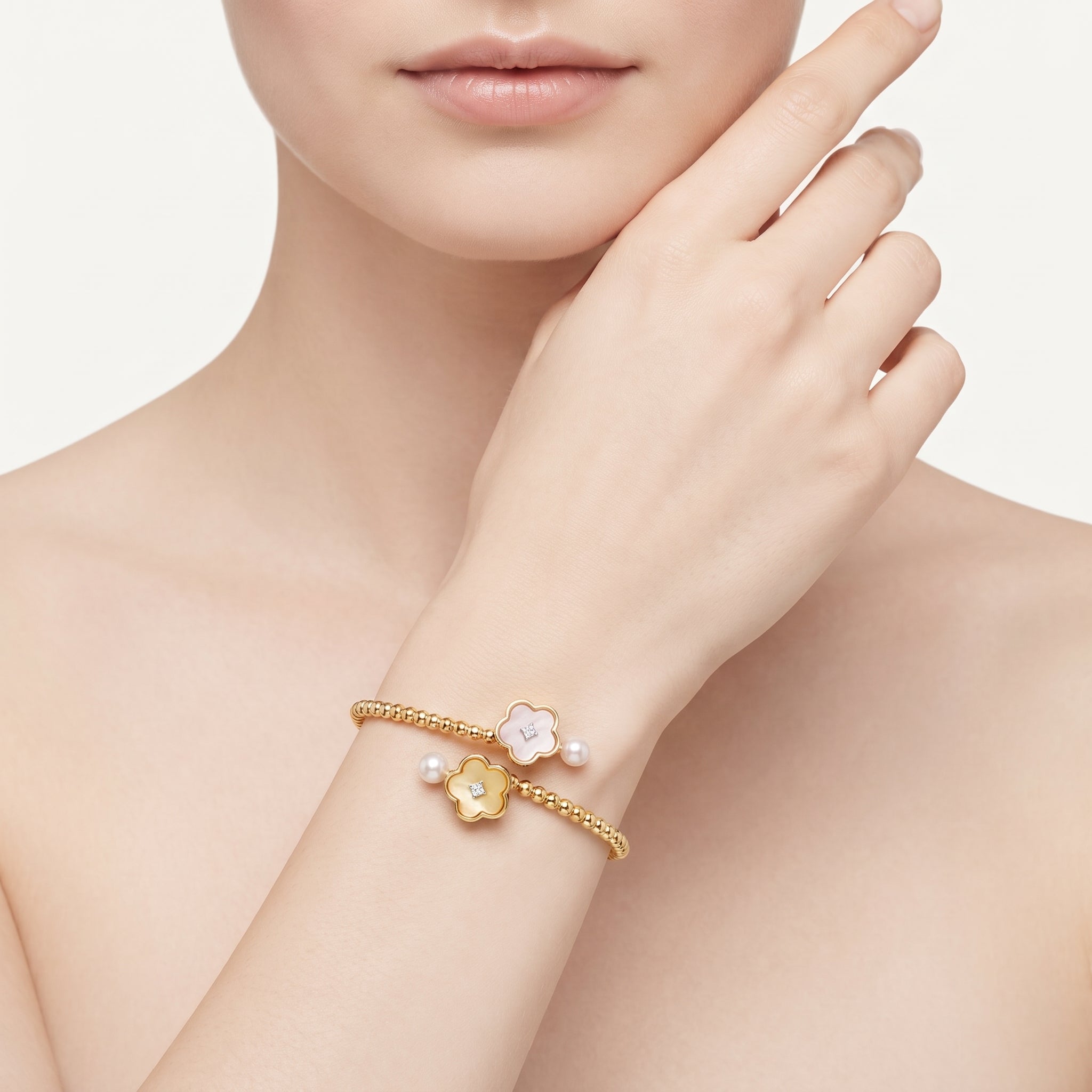 Diamond Pearl Jewellery Bangle