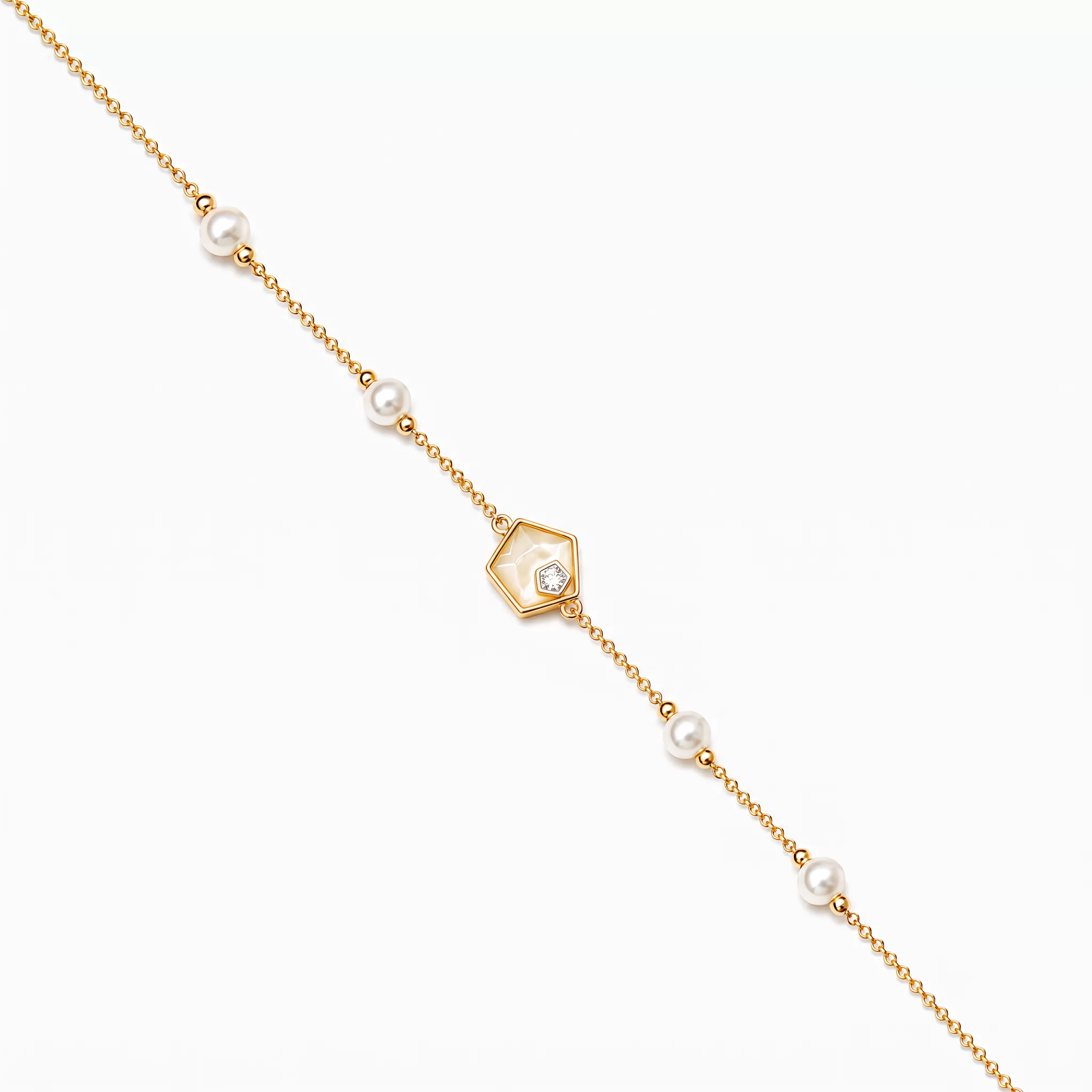 Diamond Pearl Jewellery Bracelet