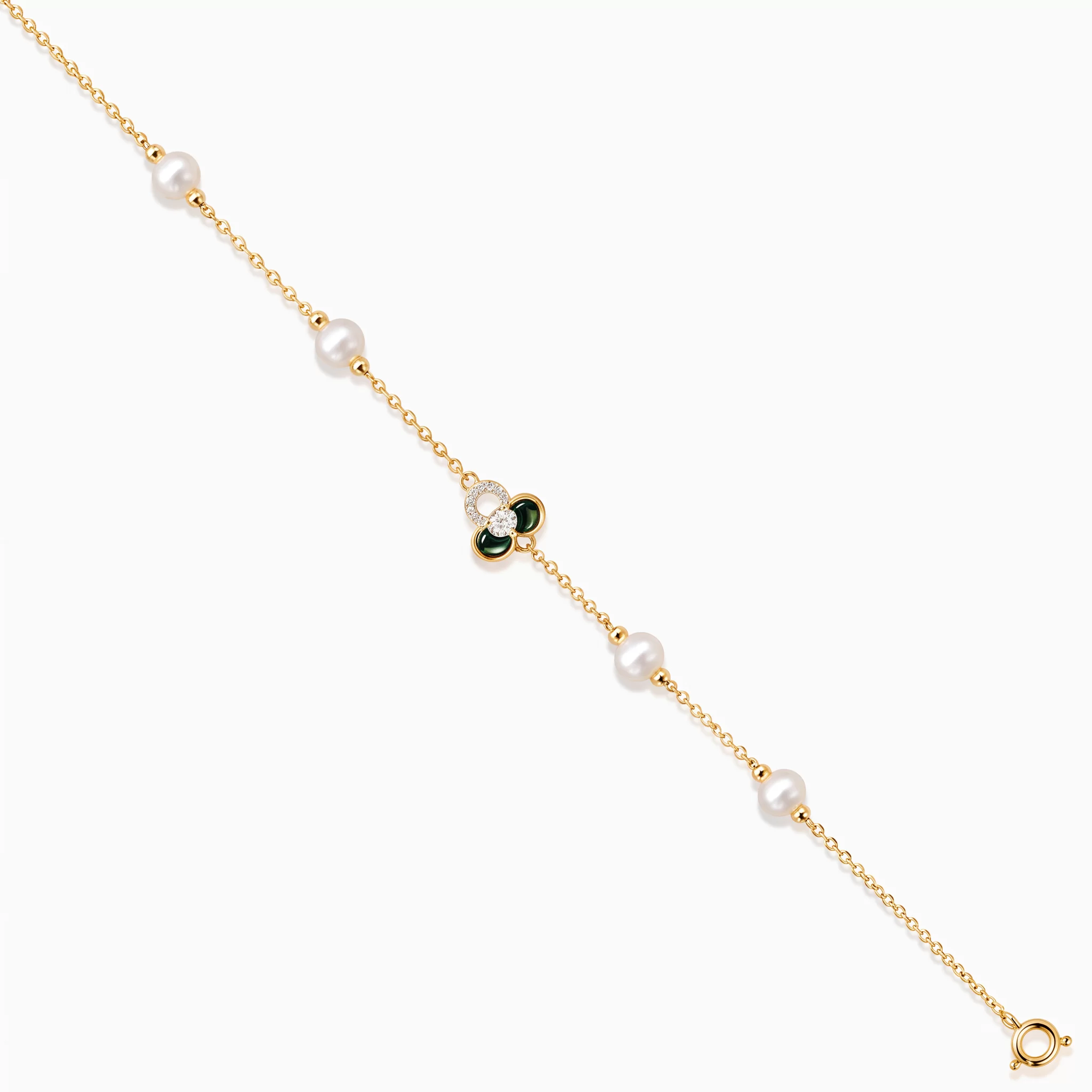 Diamond Pearl Jewellery Bracelet