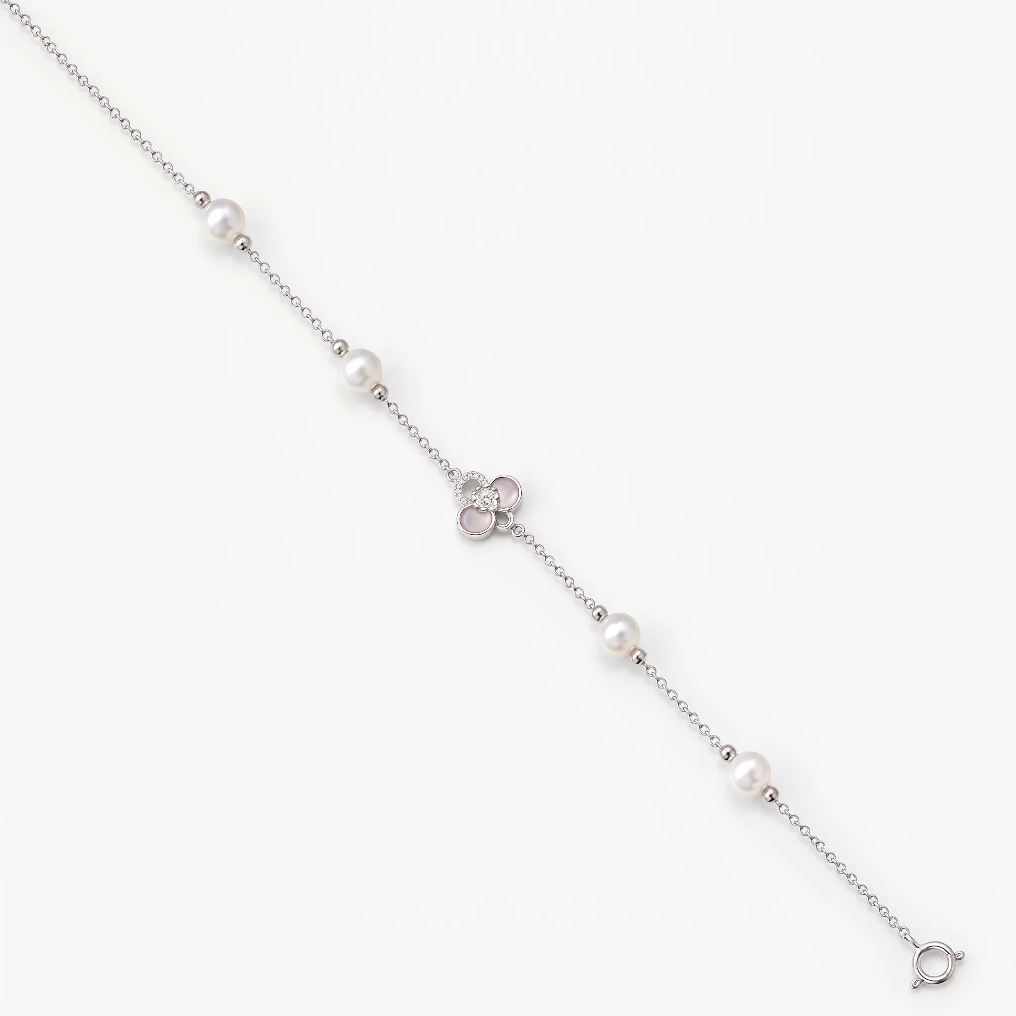 Diamond Pearl Jewellery Bracelet