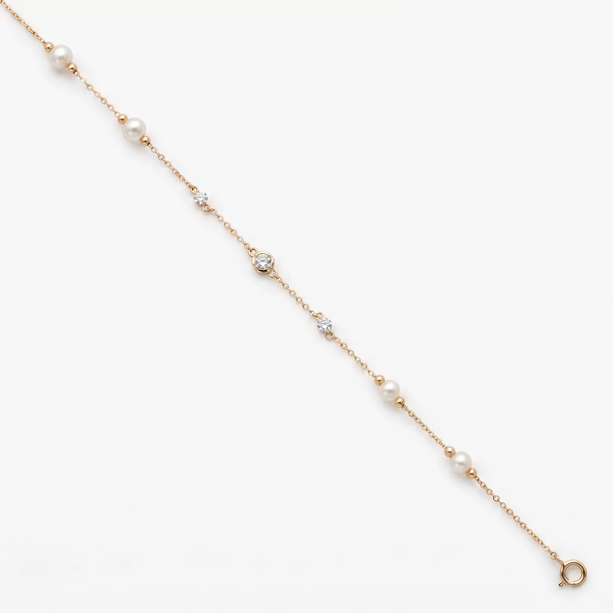 Diamond Pearl Jewellery Bracelet
