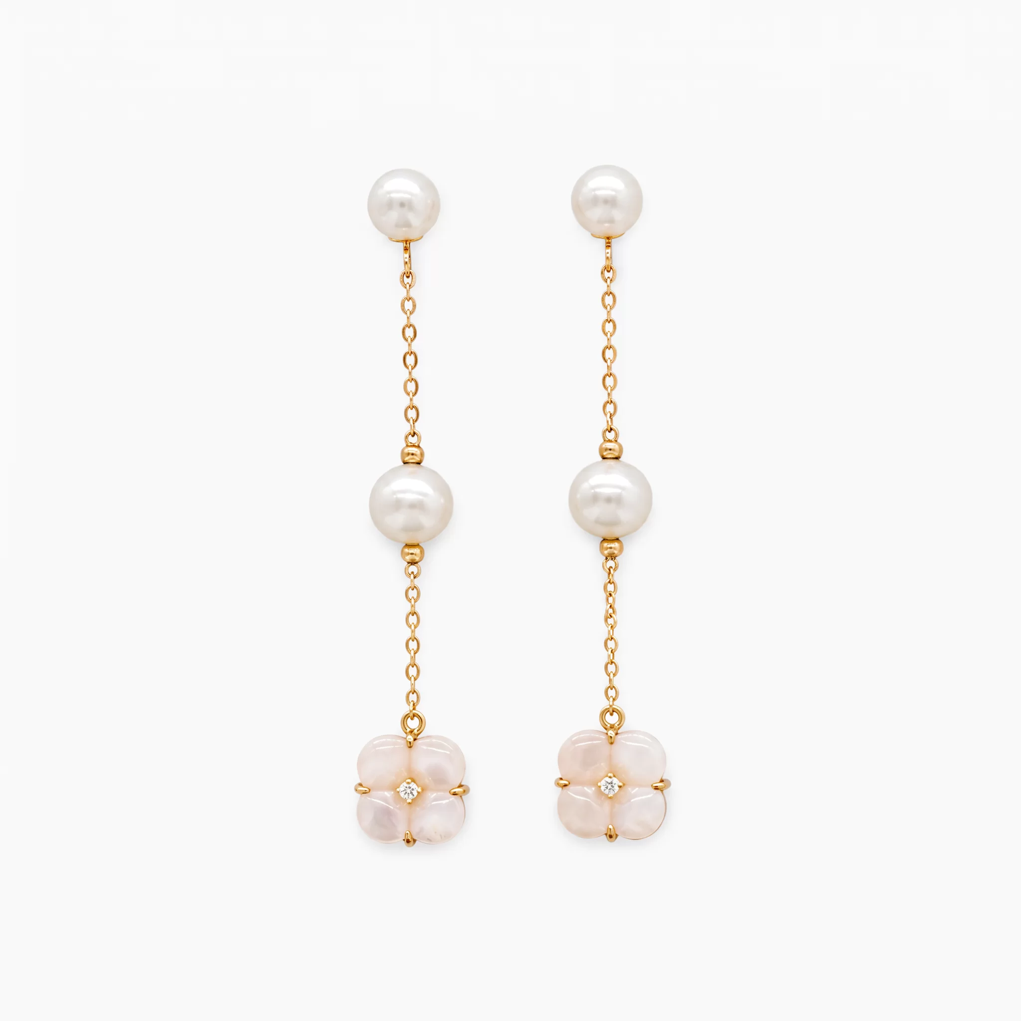 Diamond Pearl Jewellery Earrings