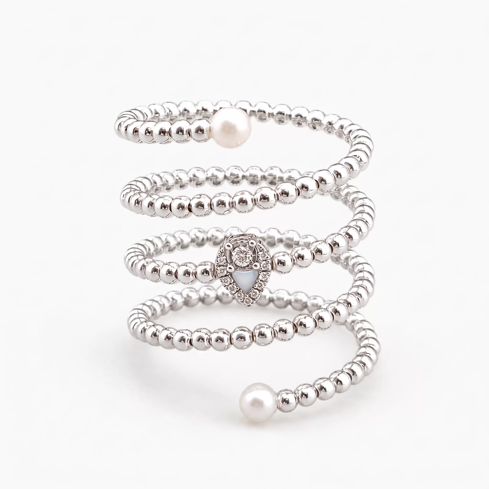 Diamond Pearl Jewellery Ring