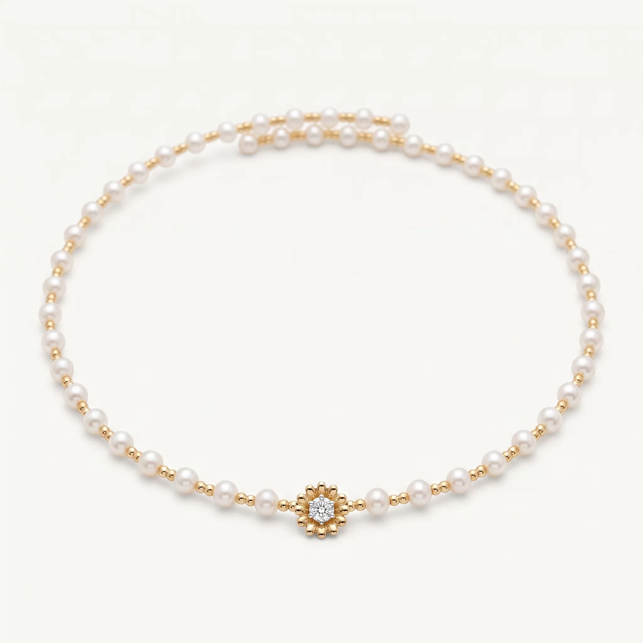 Diamond Pearl Jewellery Necklace Choker
