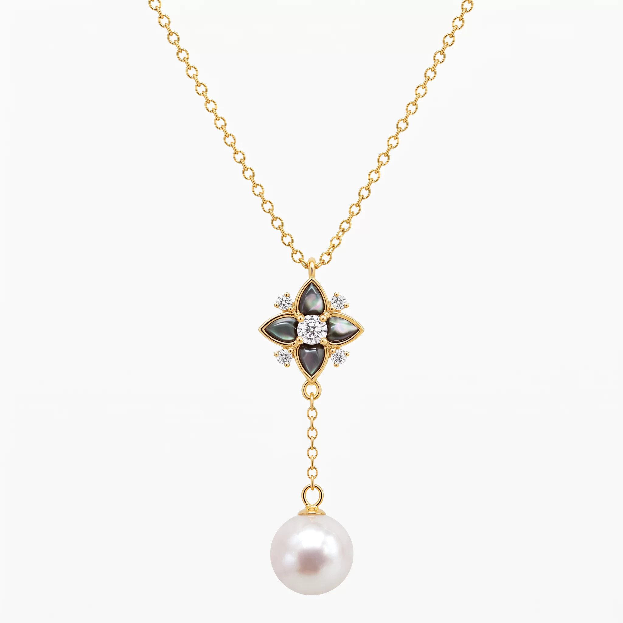 Diamond Pearl Jewellery Necklace