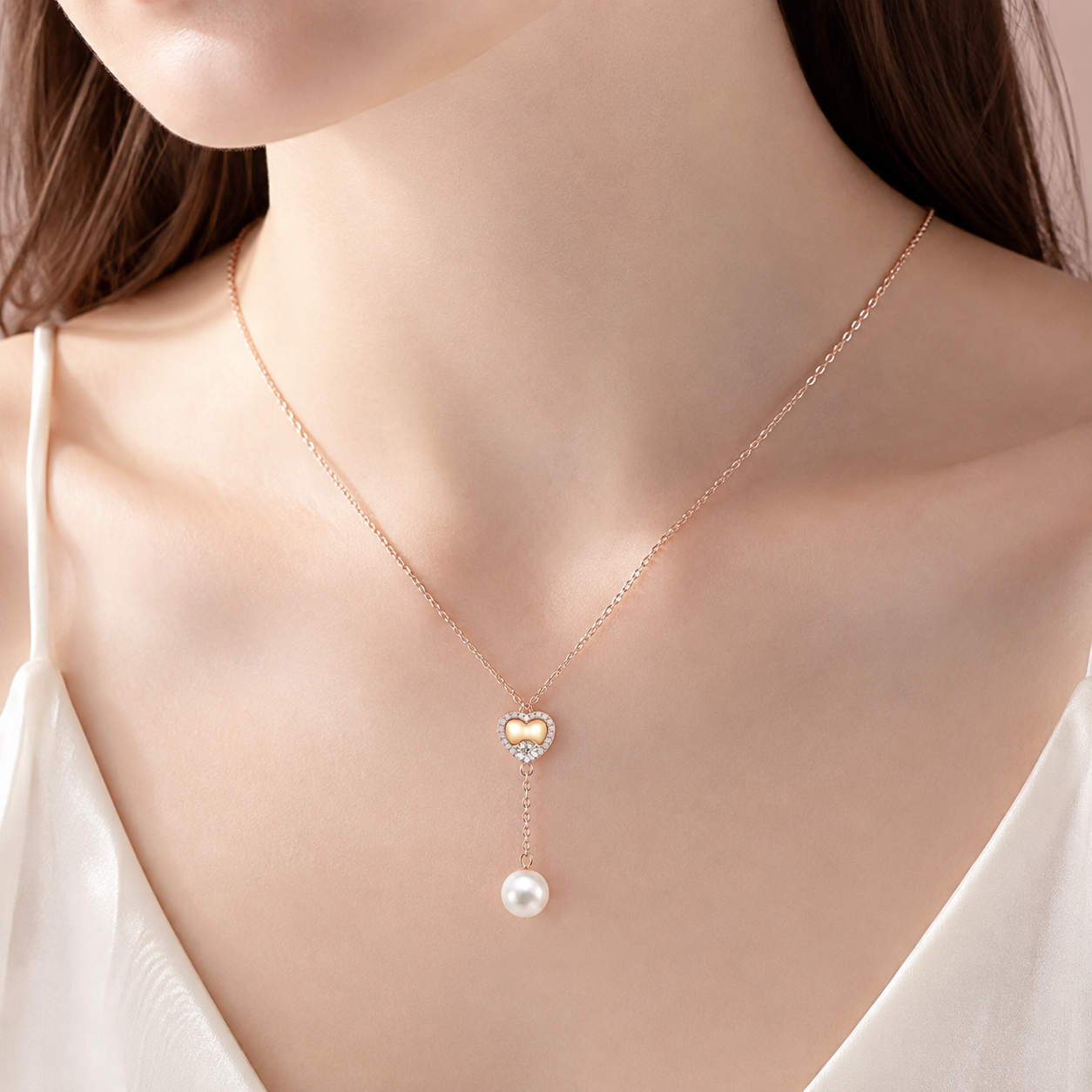 Diamond Pearl Jewellery Necklace