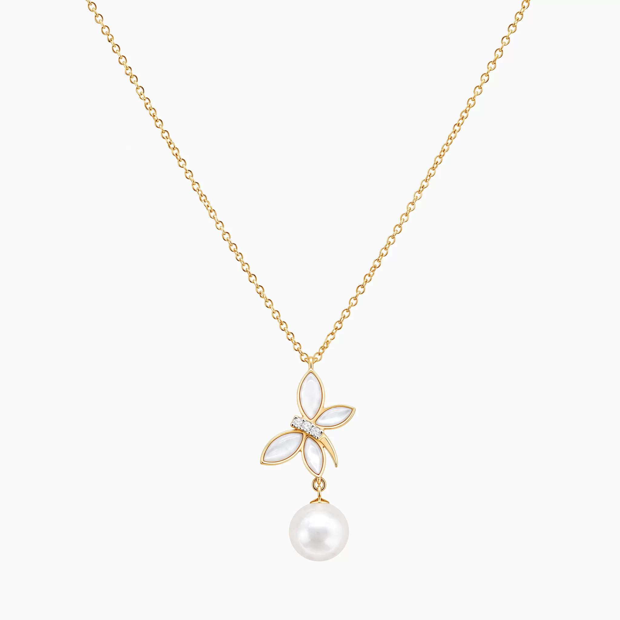 Diamond Pearl Jewellery Necklace