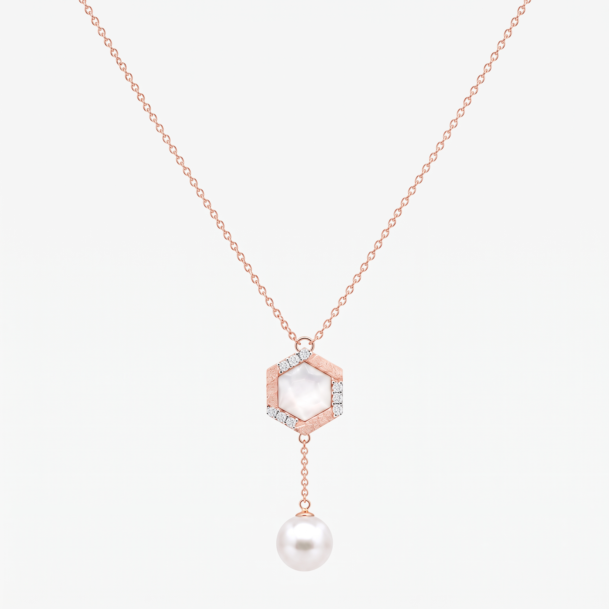Diamond Pearl Jewellery Necklace