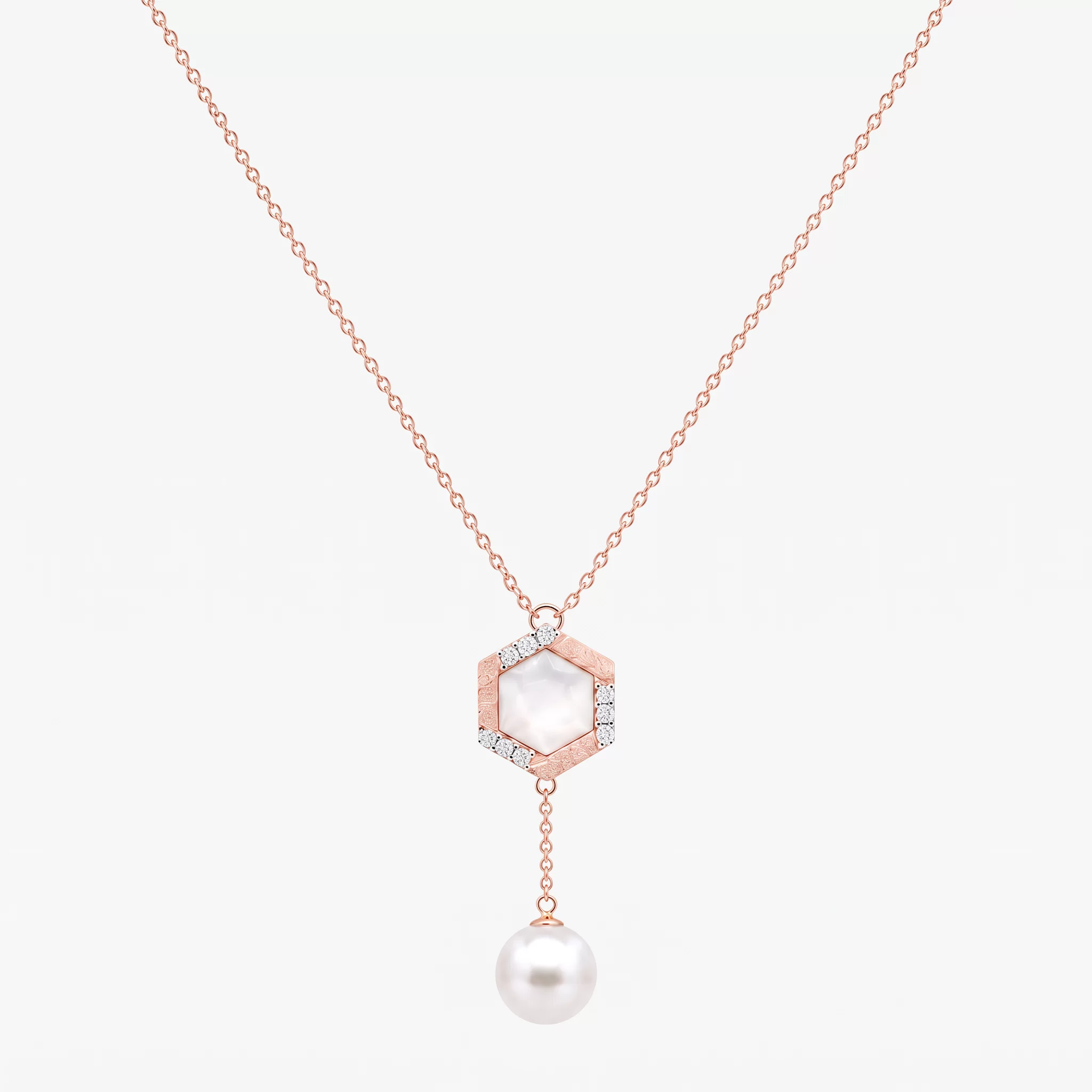 Diamond Pearl Jewellery Necklace