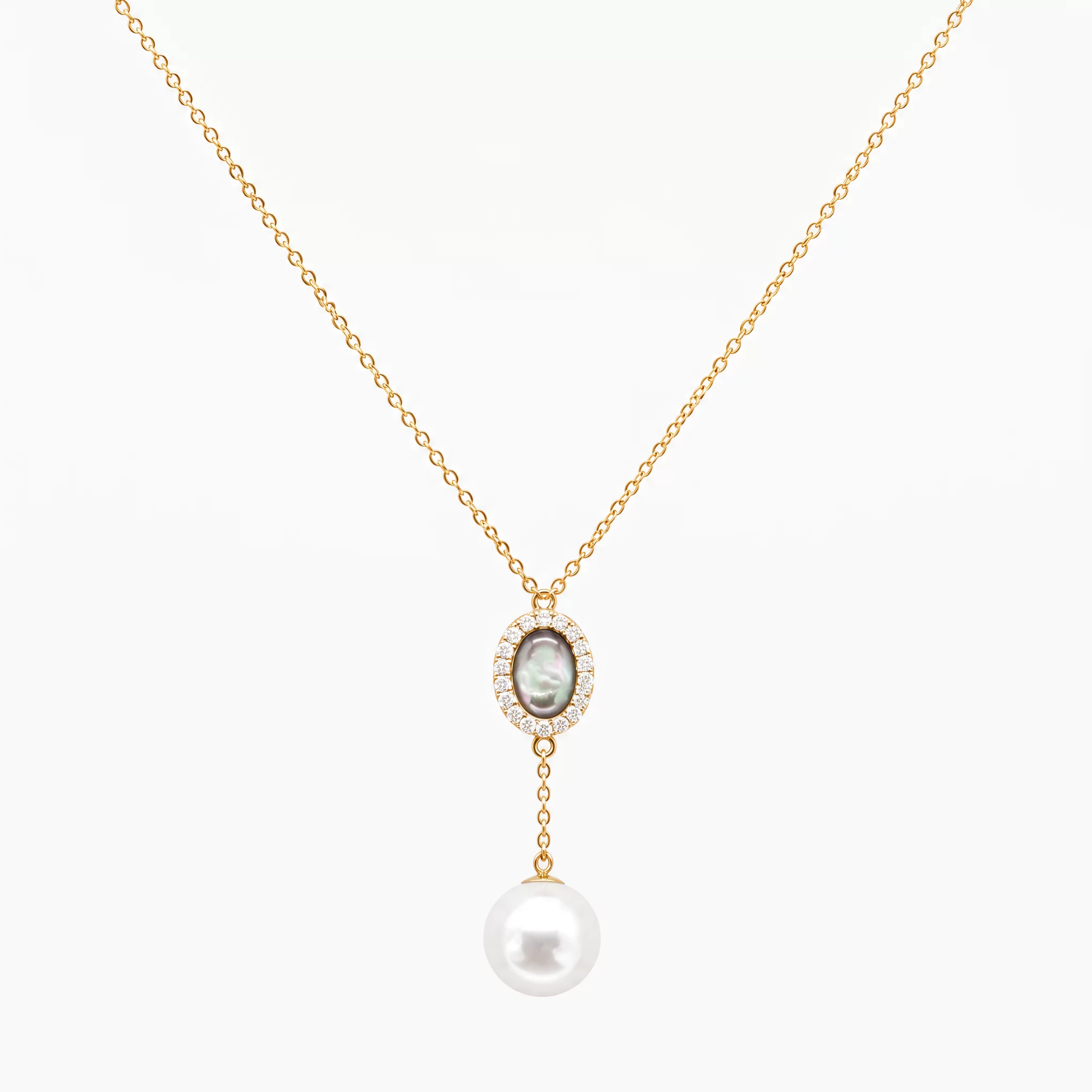 Diamond Pearl Jewellery Necklace